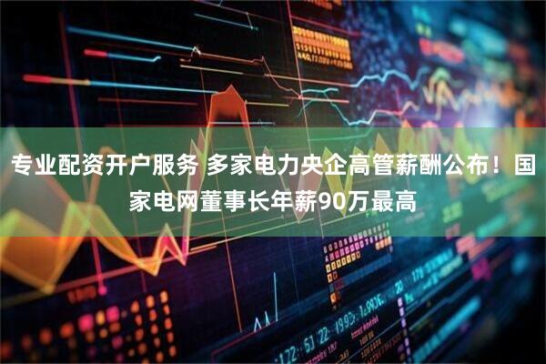 专业配资开户服务 多家电力央企高管薪酬公布！国家电网董事长年薪90万最高